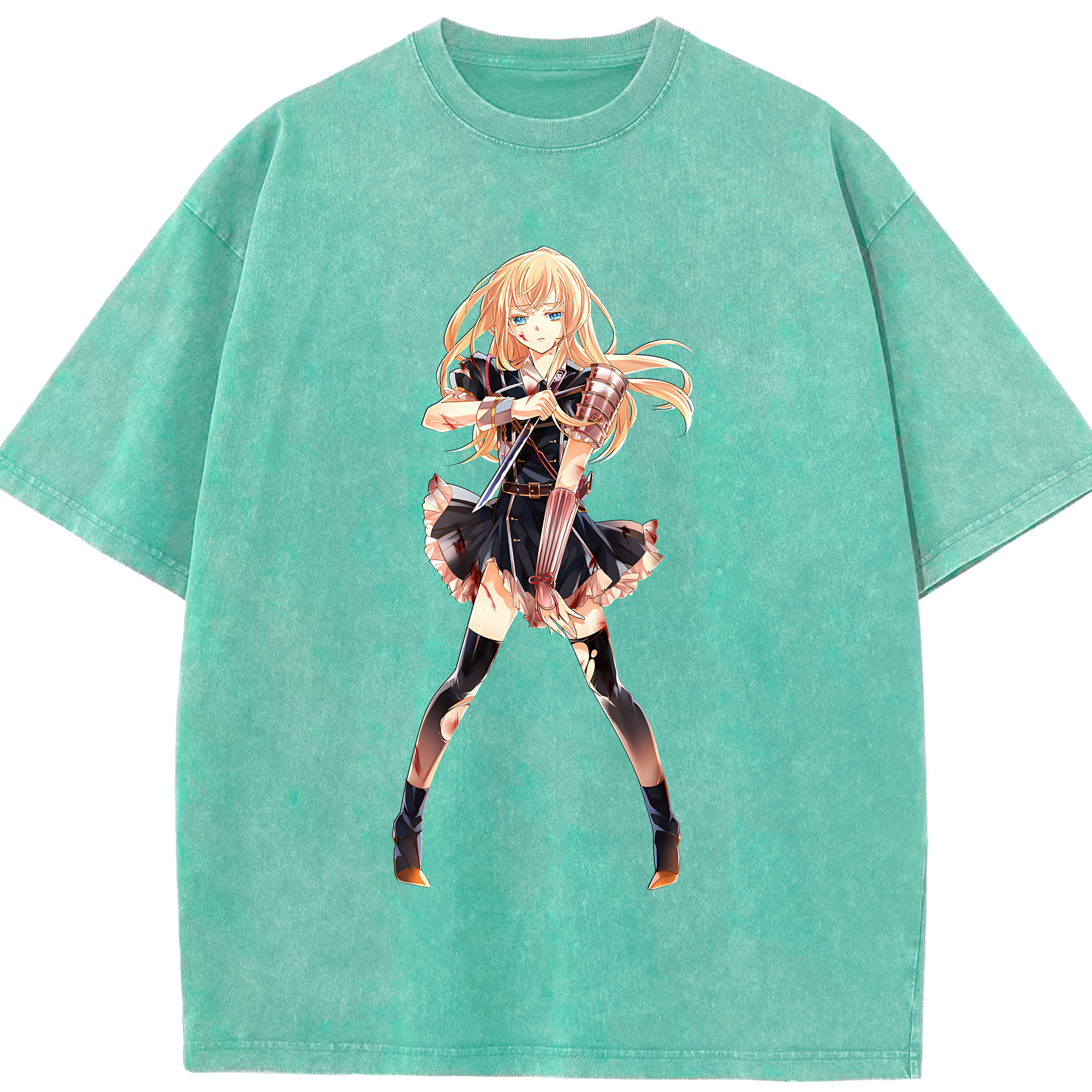 （画像用） 刀剣乱舞 Touken Ranbu 綿100% ヴィンテージ風 半袖Tシャツ（フロントプリント）